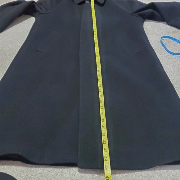 DIESSE Vintage Cashmere Wool Blend Duster Pea Coat Trench Jacket Black Womens XL - Picture 15 of 16